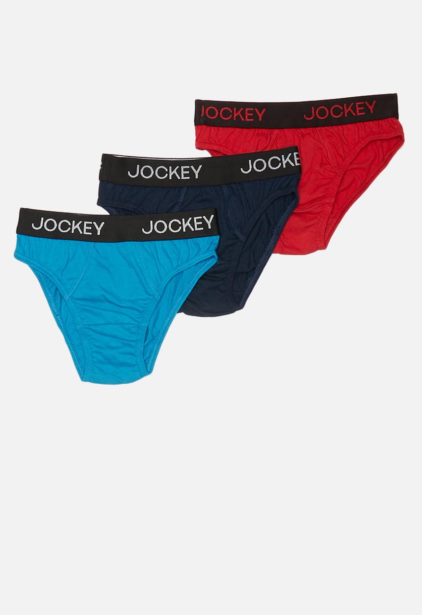 Jockey - 3 Pack plain boys jockey brief - multi