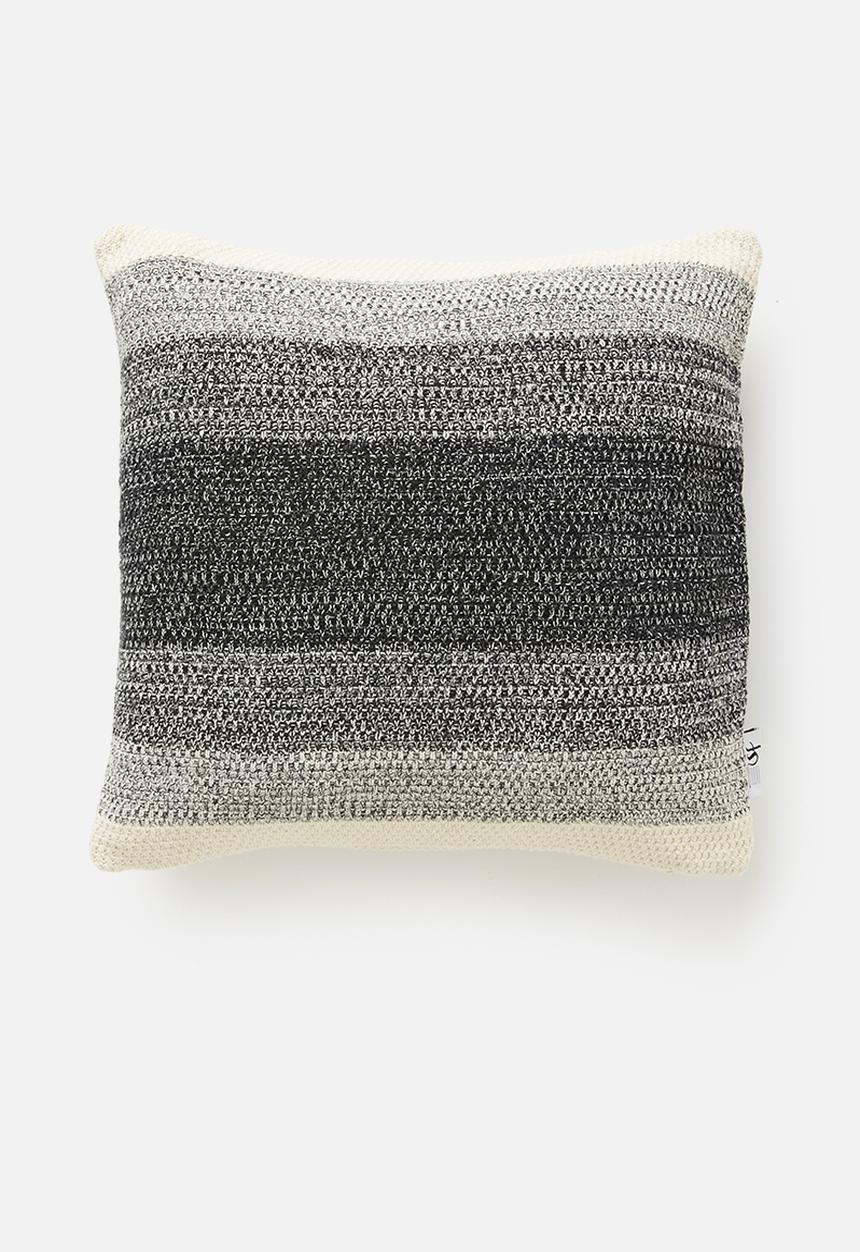 Sixth Floor - Yule knit cushion cover - black & cream