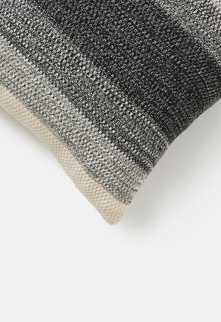 Sixth Floor - Yule knit cushion cover - black & cream