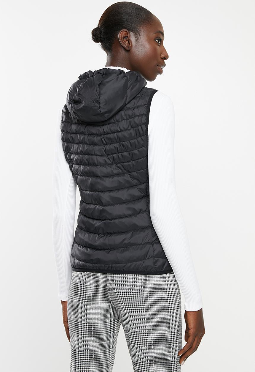 ONLY - Demi puffer gilet - black