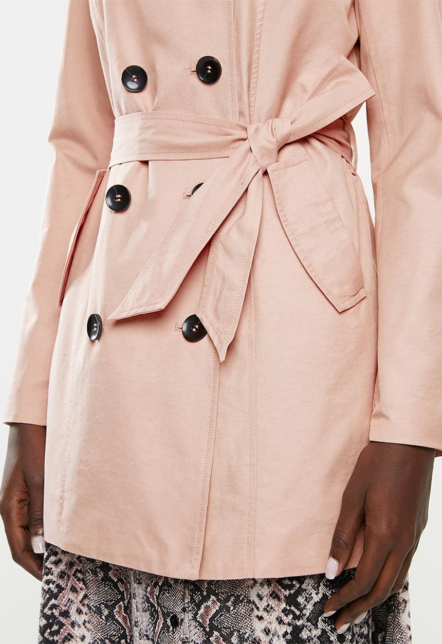 ONLY - Laura long trench - pink