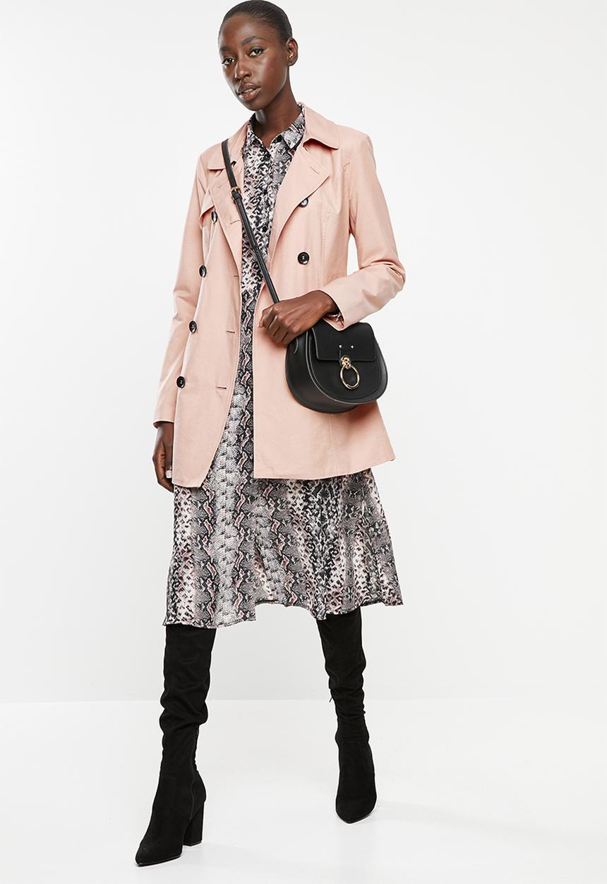 ONLY - Laura long trench - pink