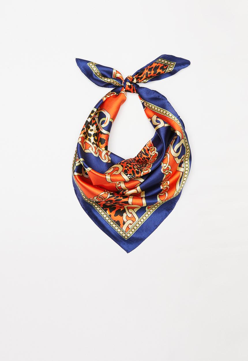 Superbalist - Vintage chain neckerchief - navy & orange