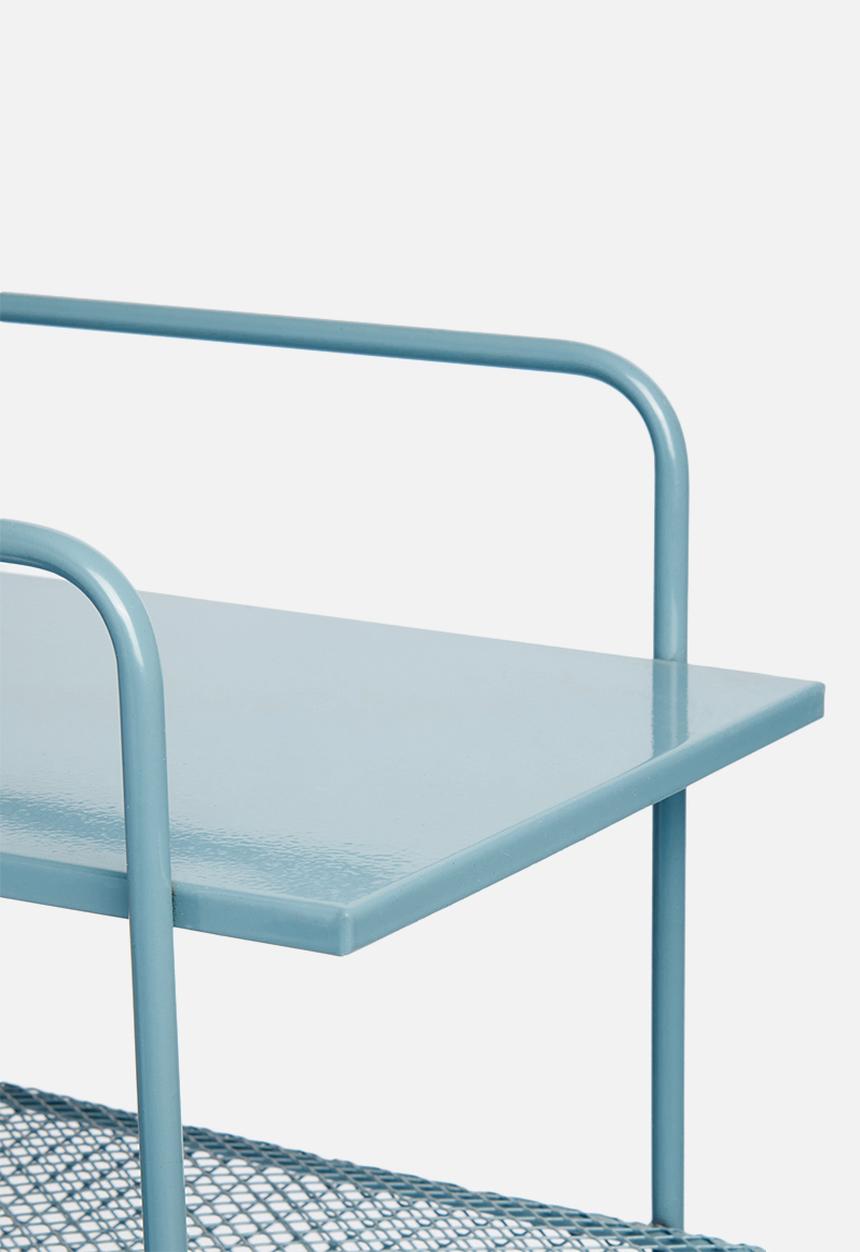 Sixth Floor - Macy mesh side table - grey blue