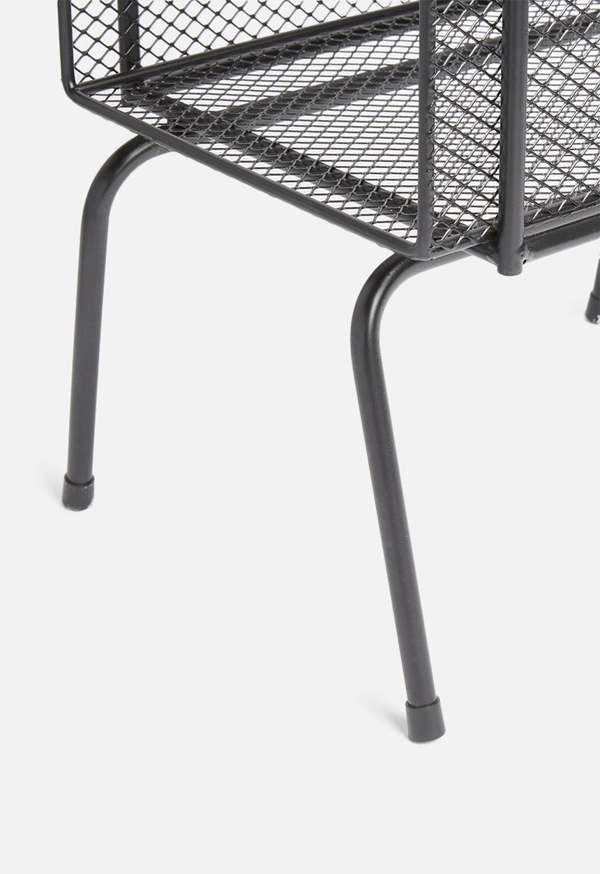 Sixth Floor - Macy mesh side table - black