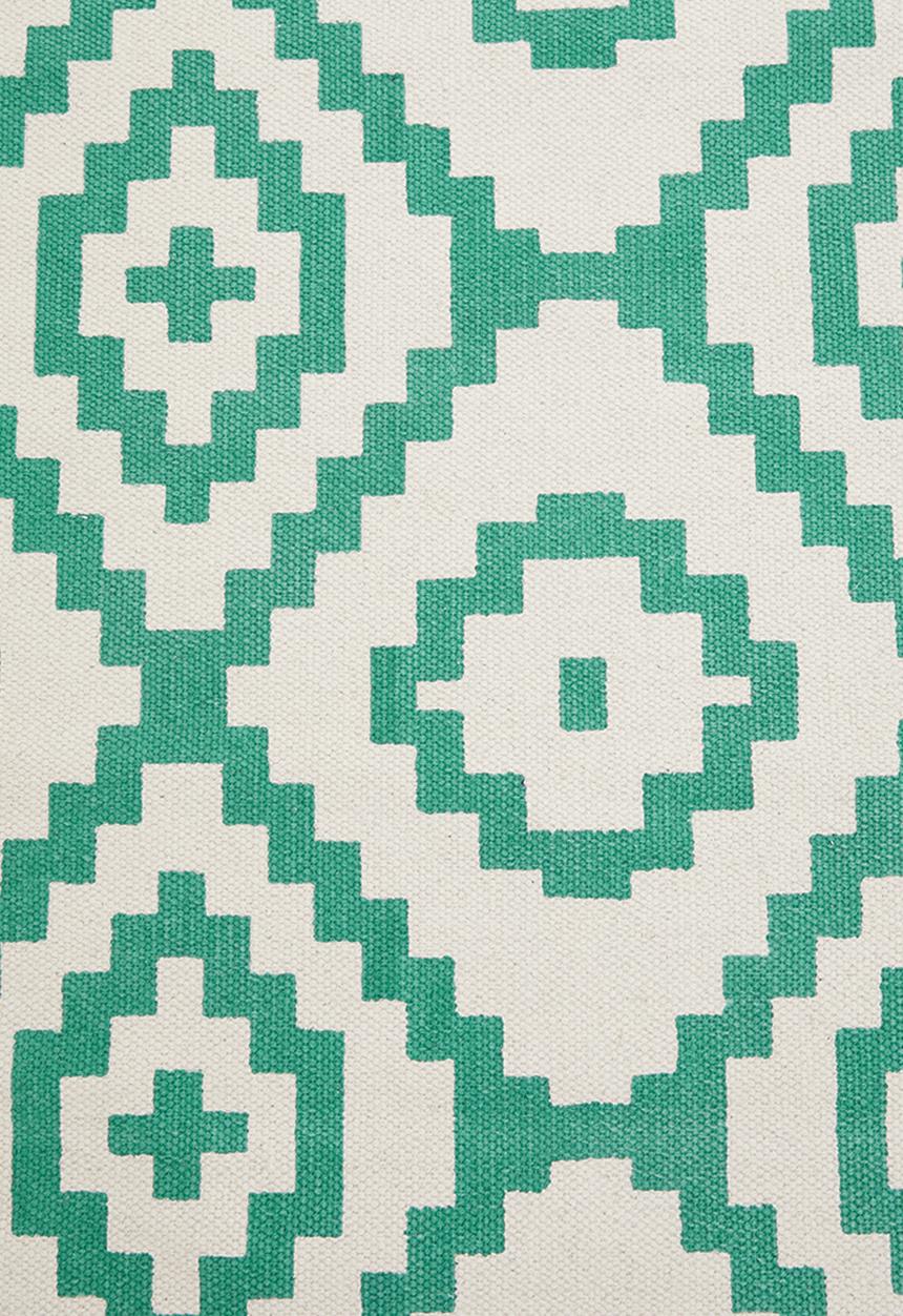 Sixth Floor - Tribal printed runner - teal blue