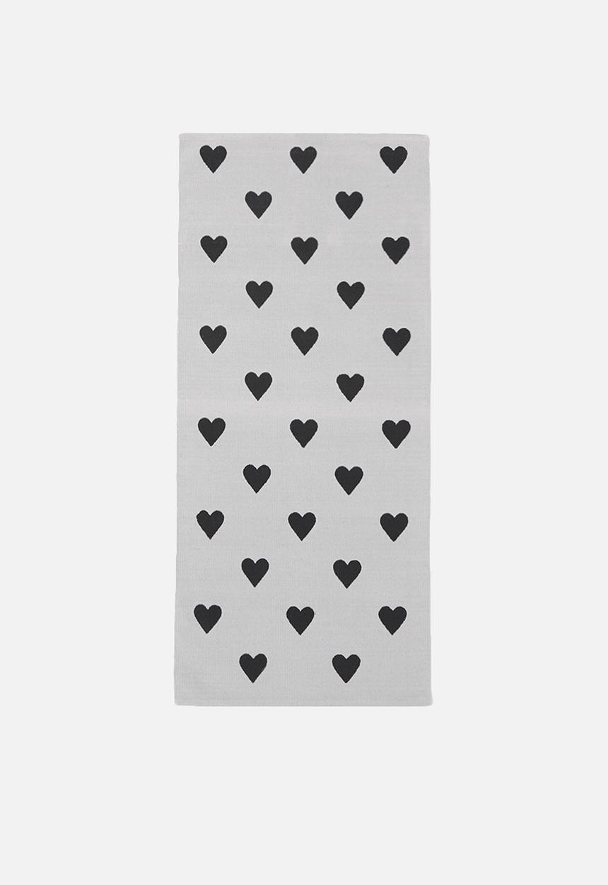 Sixth Floor - Heart runner - grey & black