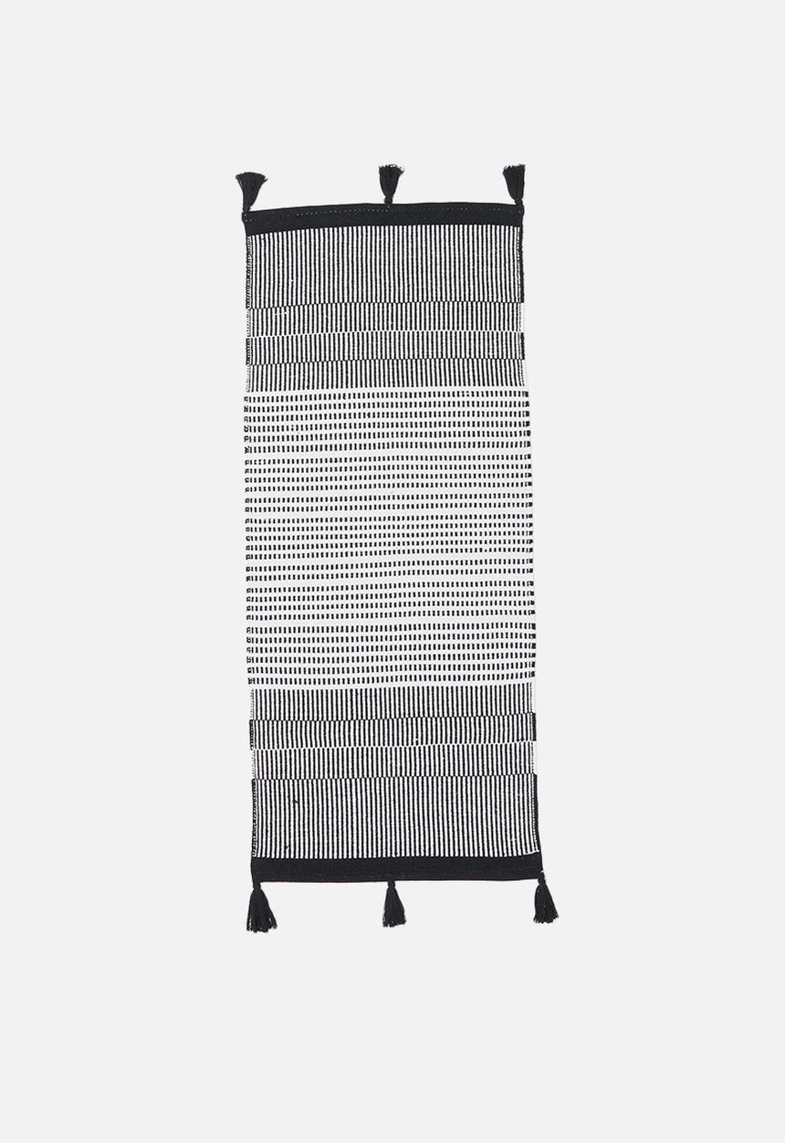 Sixth Floor - Jed woven runner - black & white