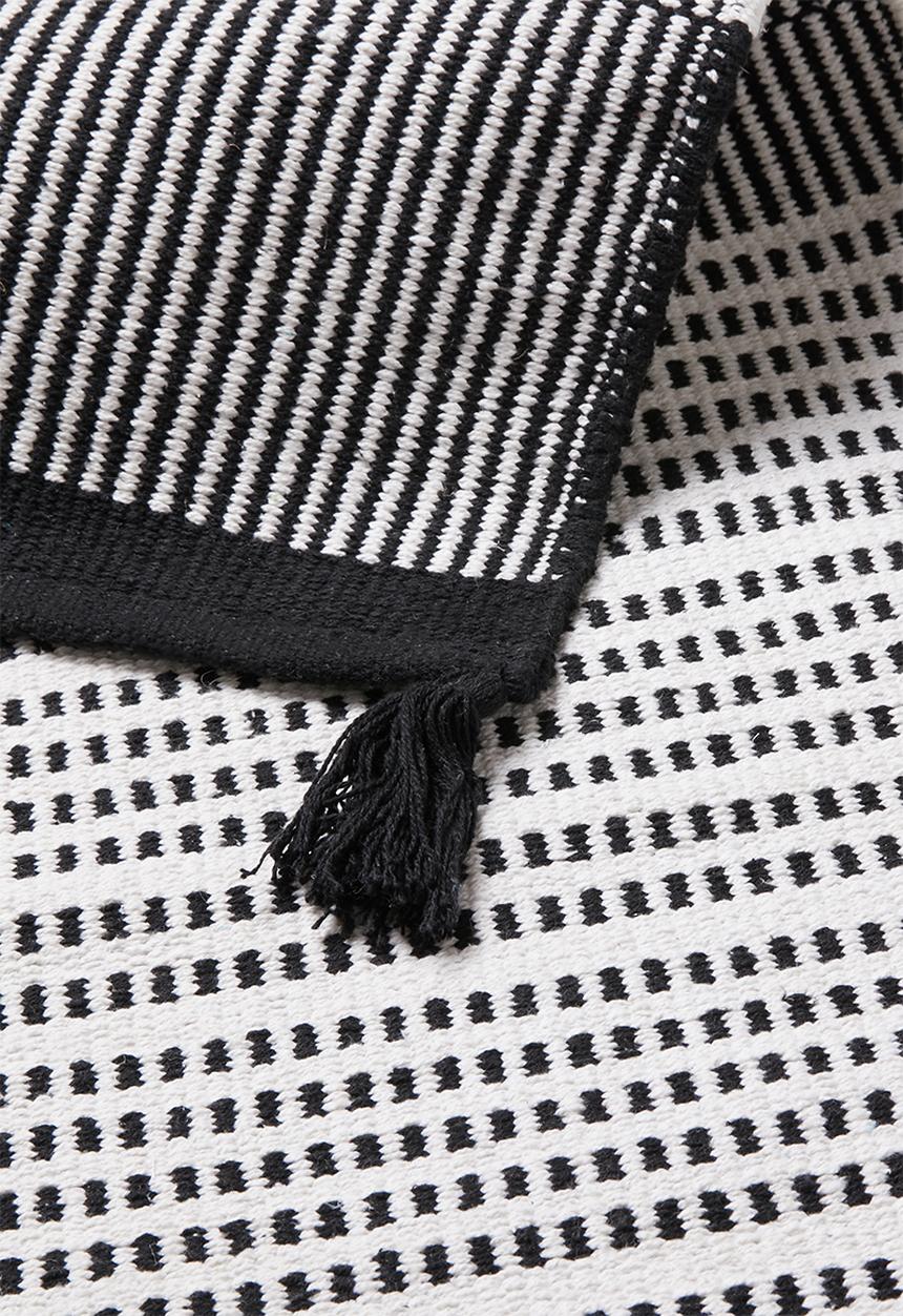 Sixth Floor - Jed woven runner - black & white