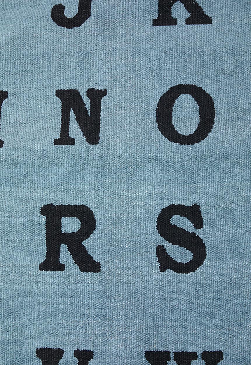 Sixth Floor - Alphabet rug - blue & black