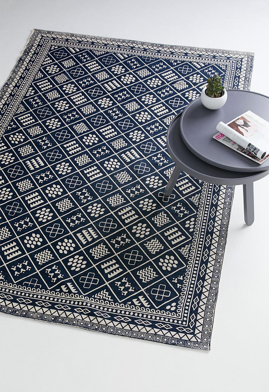 Sixth Floor - Aaliyah printed rug - indigo