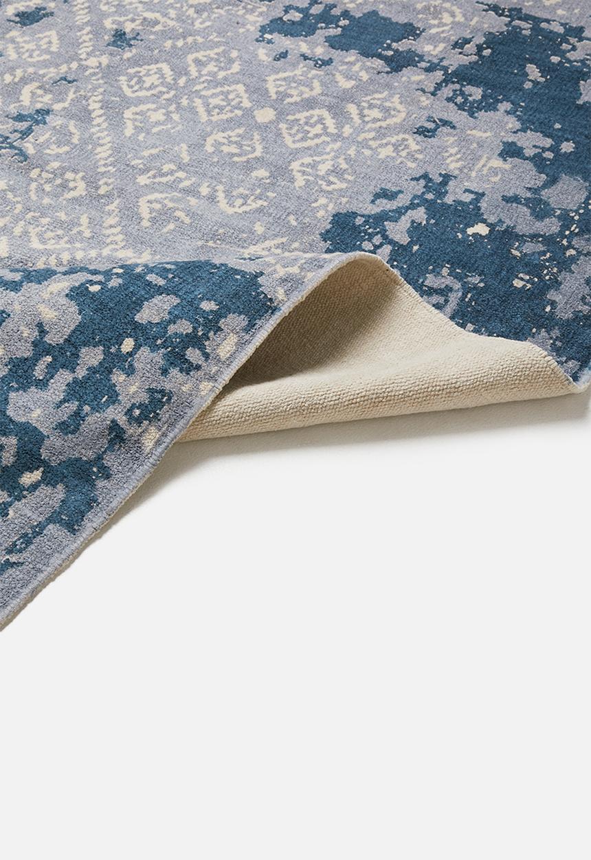 Sixth Floor - Misty woven rug - teal blue