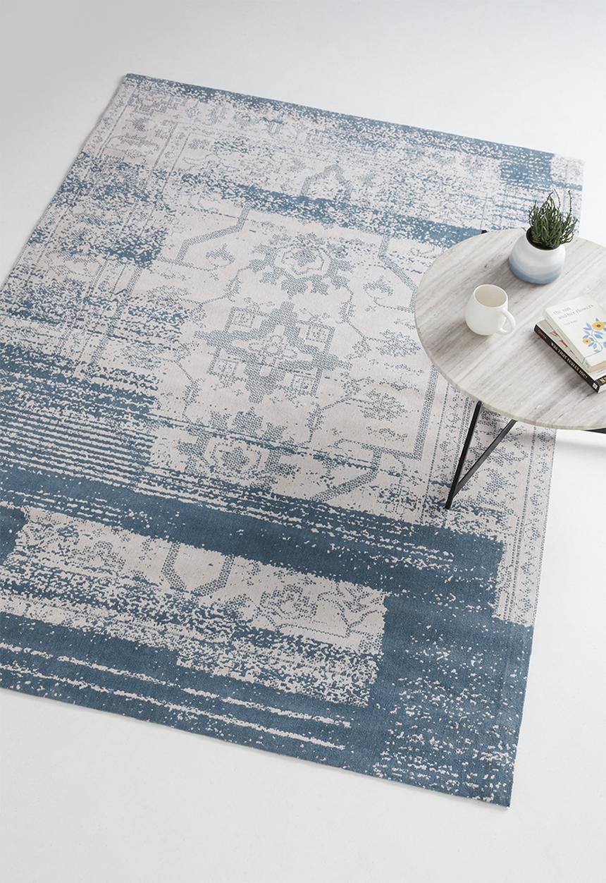 Sixth Floor - Seto jacquard rug - blue
