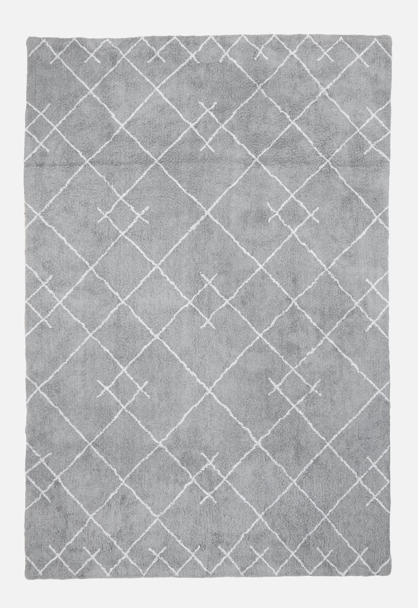 Sixth Floor - Diamond tufted rug - grey & white