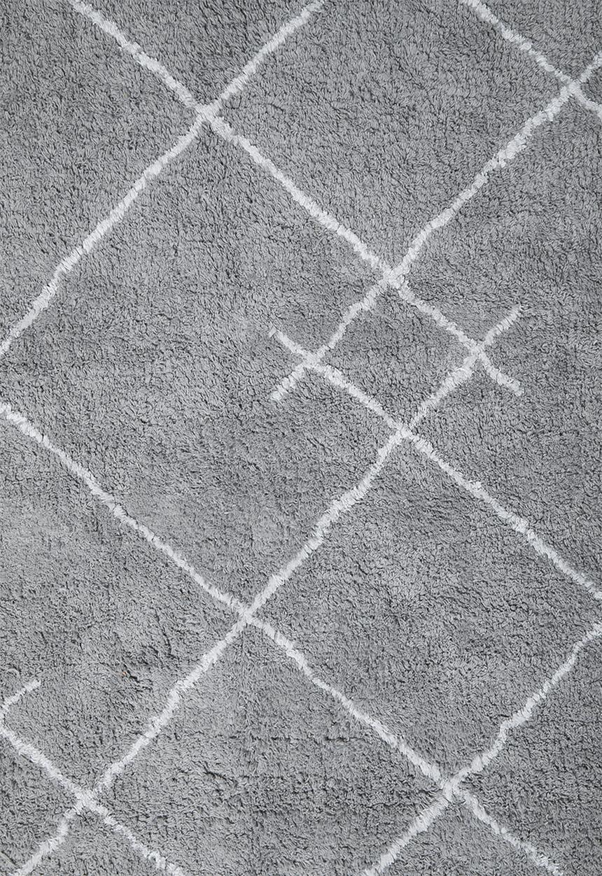 Sixth Floor - Diamond tufted rug - grey & white