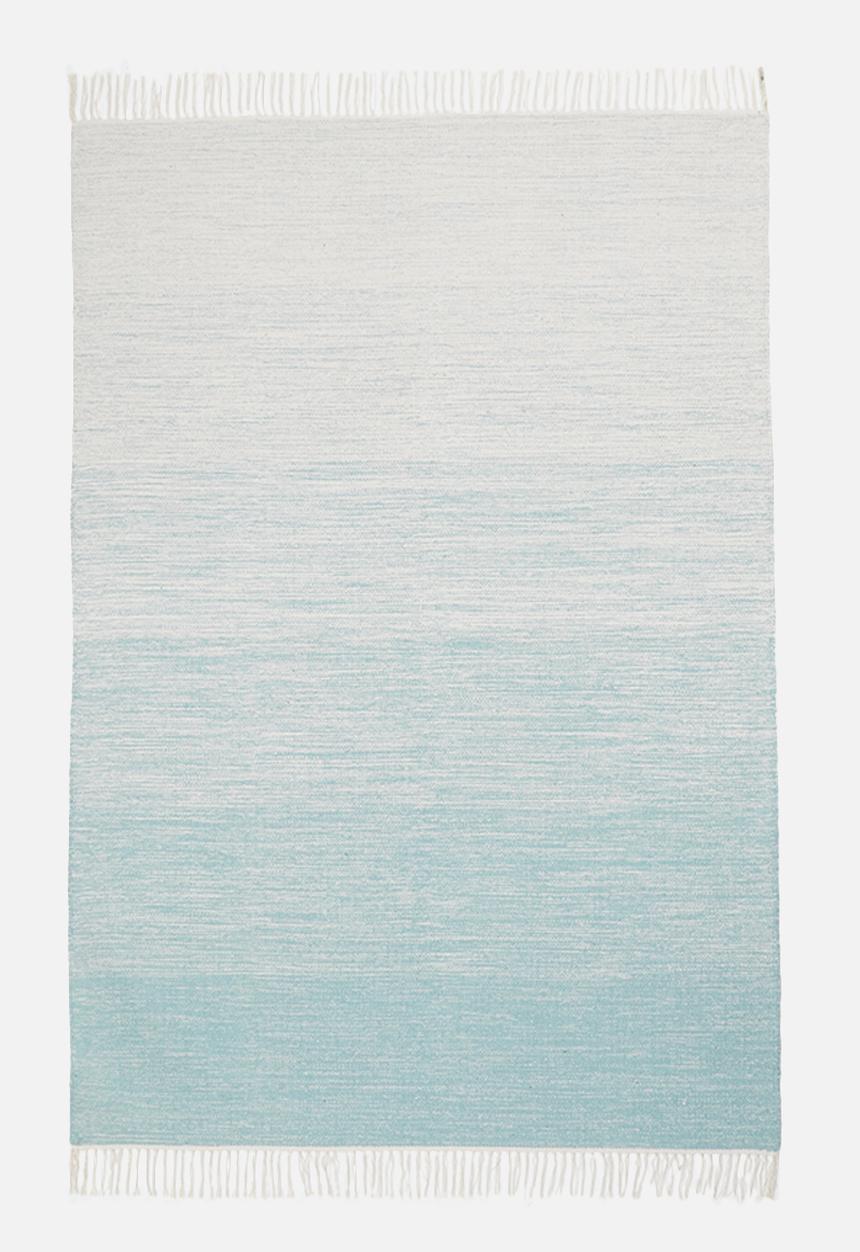 Sixth Floor - Ombre woven rug - duck egg blue