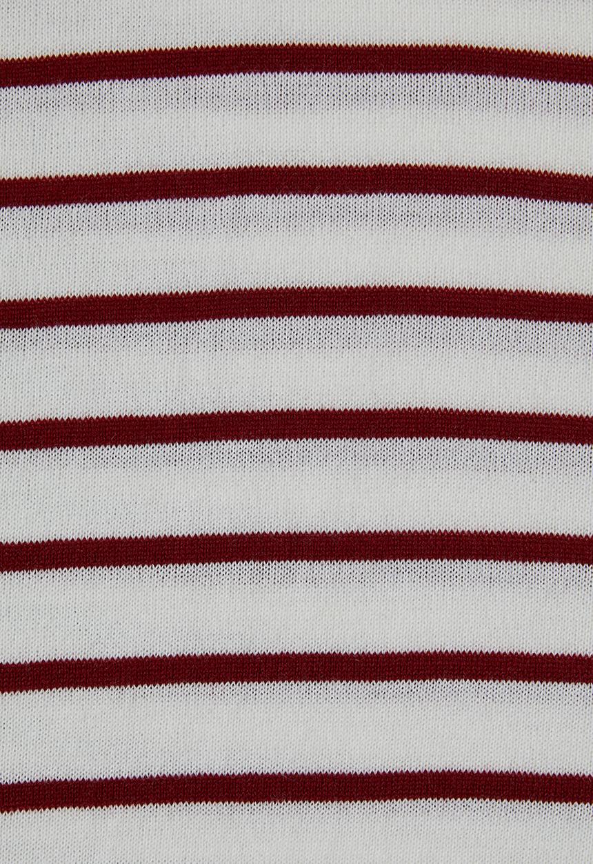 Superbalist - Nautical stripe crew neck knit - white & red