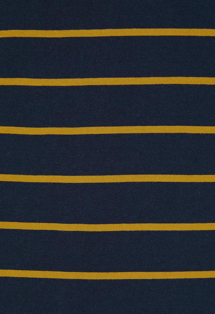 Superbalist - Stripe crew neck tee  - navy & yellow 