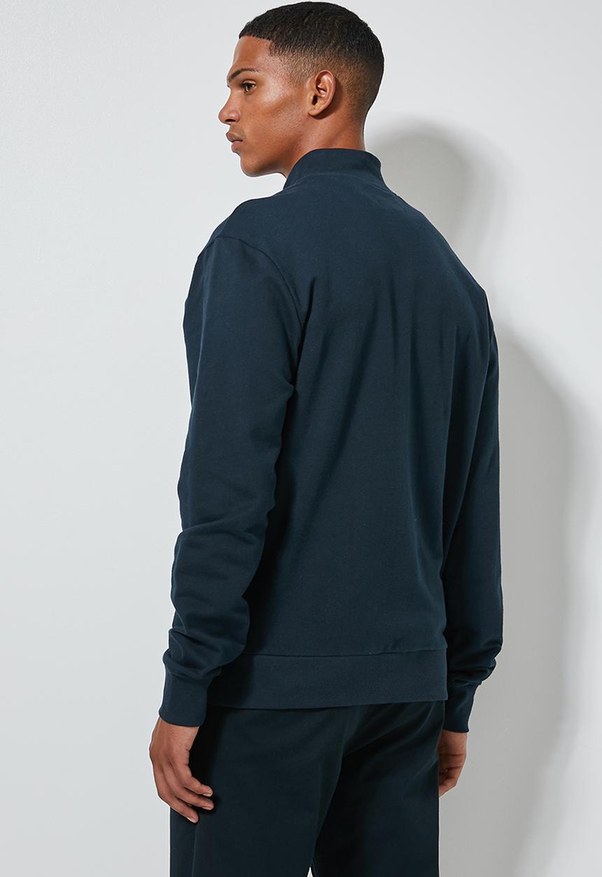 Superbalist - 1/4 Zip colour blocked pullover sweater - navy