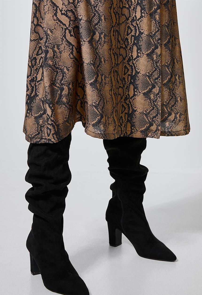 Superbalist - Wrap midi skirt - neutral snake