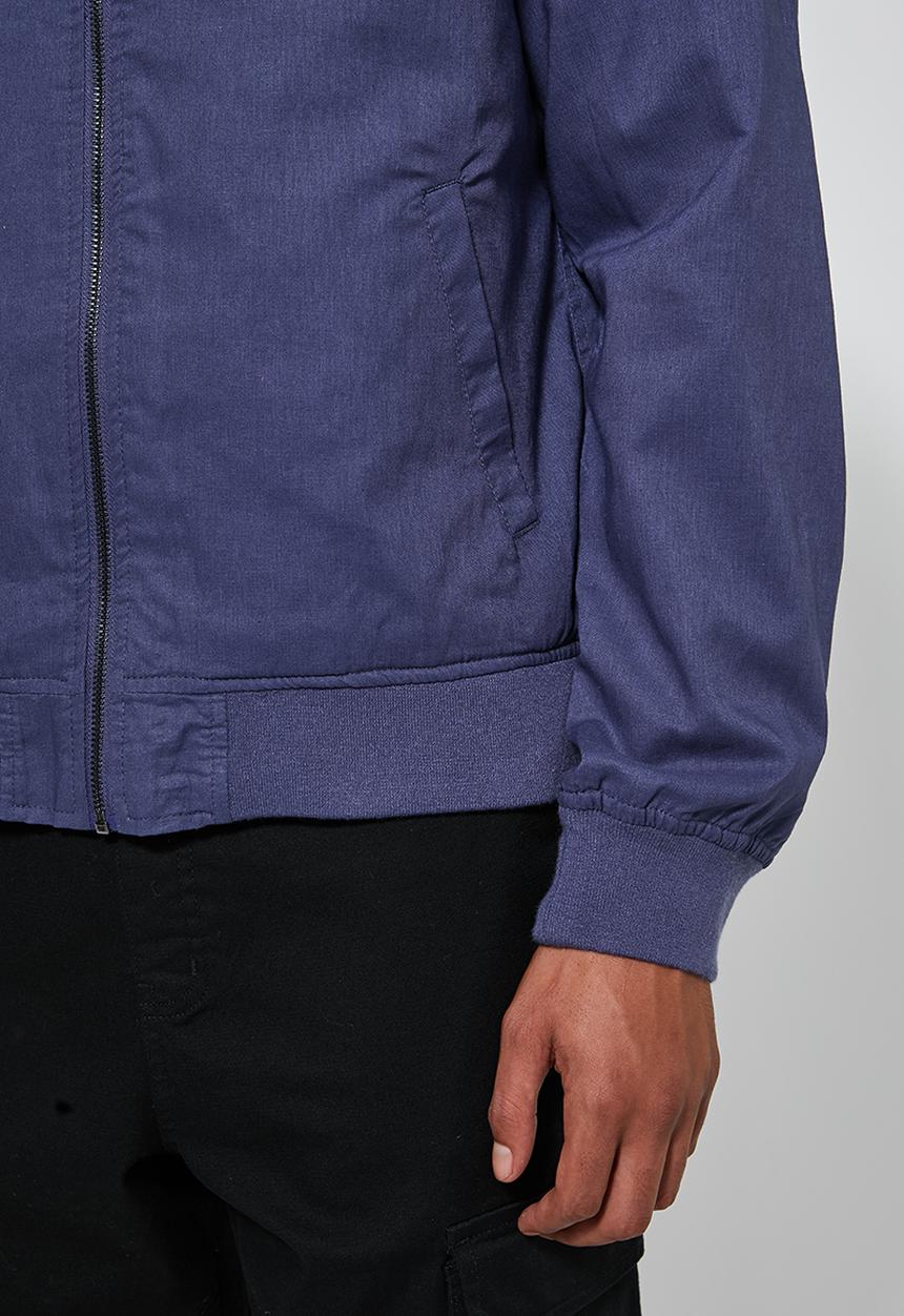 Superbalist - Lined linen bomber jacket - blue
