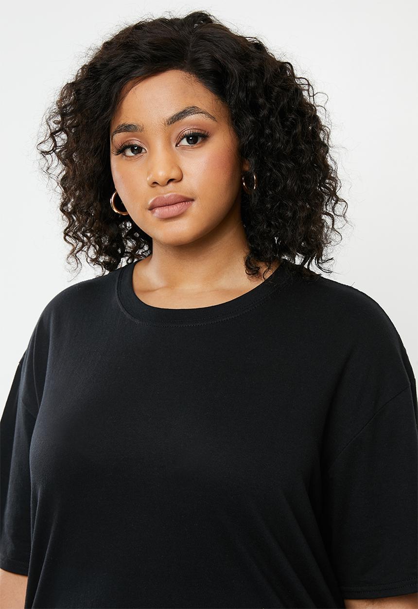 Missguided - Plus bad choices back graphic T-shirt - black