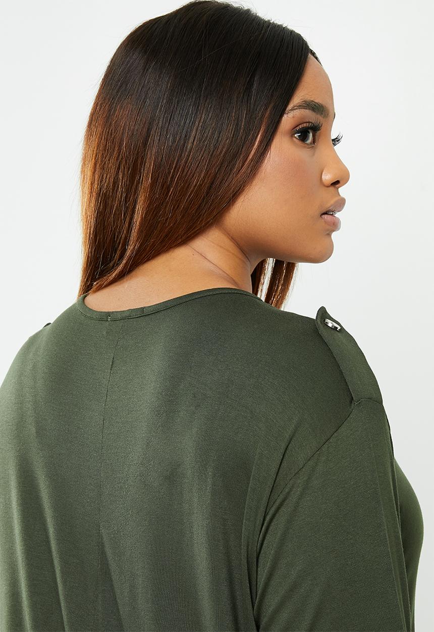 edit Plus - Military style top - green