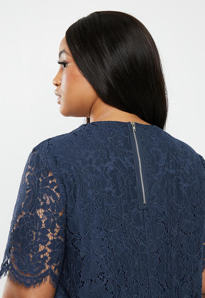 Glamorous - Curve lace dress - navy