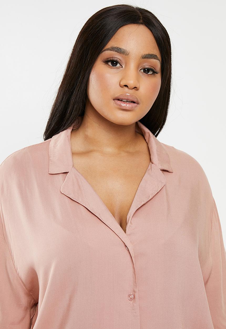 Superbalist - Plus sleep shirt & shorts set - pink