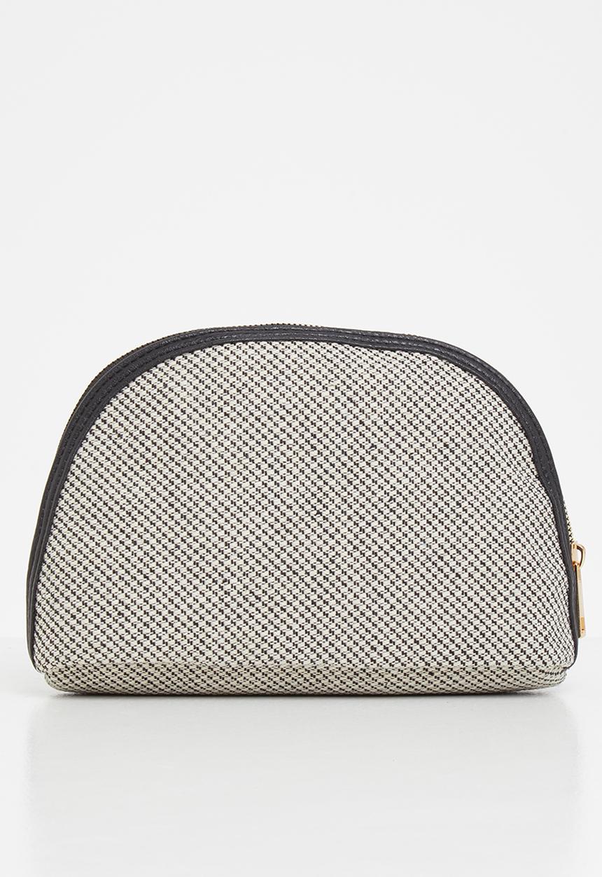 Cotton On - Sara cosmetic case - charcoal & beige 