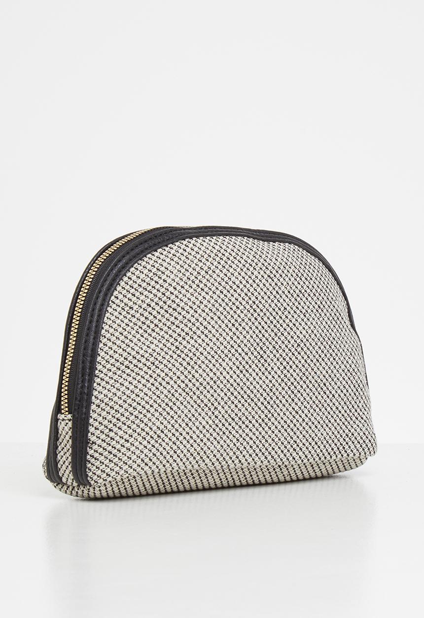 Cotton On - Sara cosmetic case - charcoal & beige 