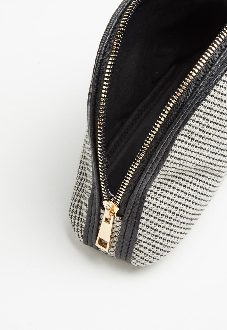 Cotton On - Sara cosmetic case - charcoal & beige 