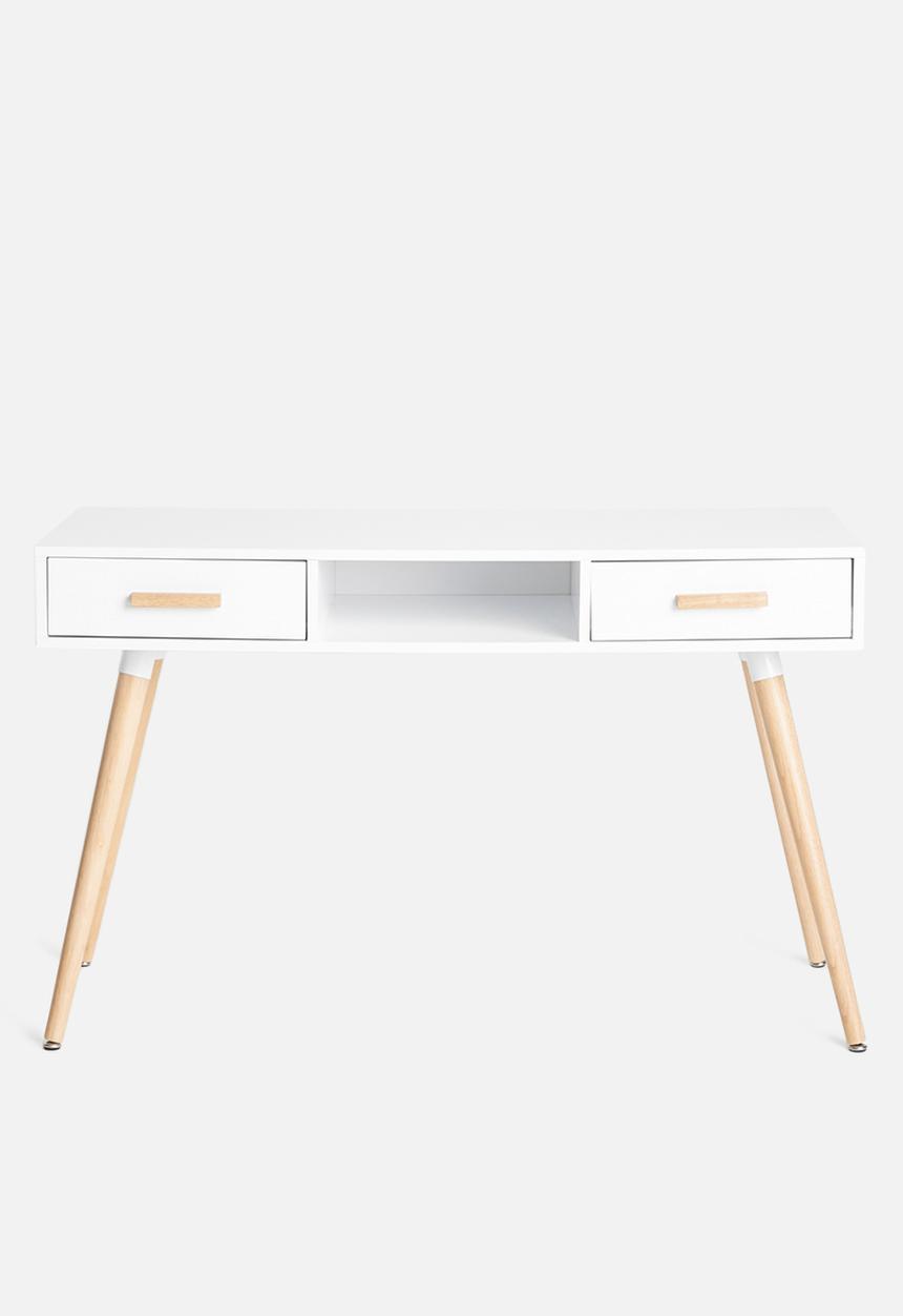 Sixth Floor - Alva desk - white & natural