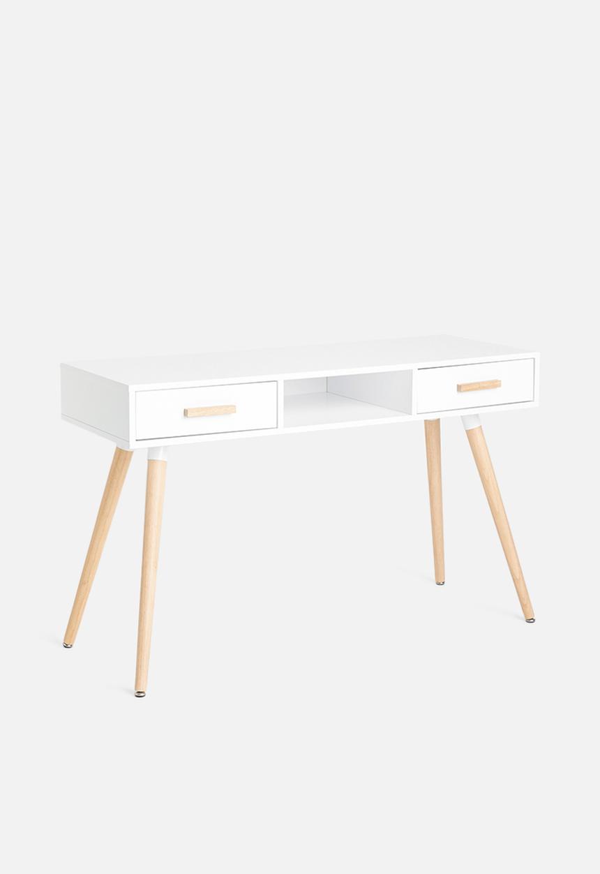 Sixth Floor - Alva desk - white & natural