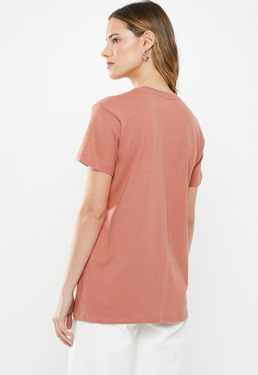 Cotton On - Classic arts T-shirt yeah nah - rust 