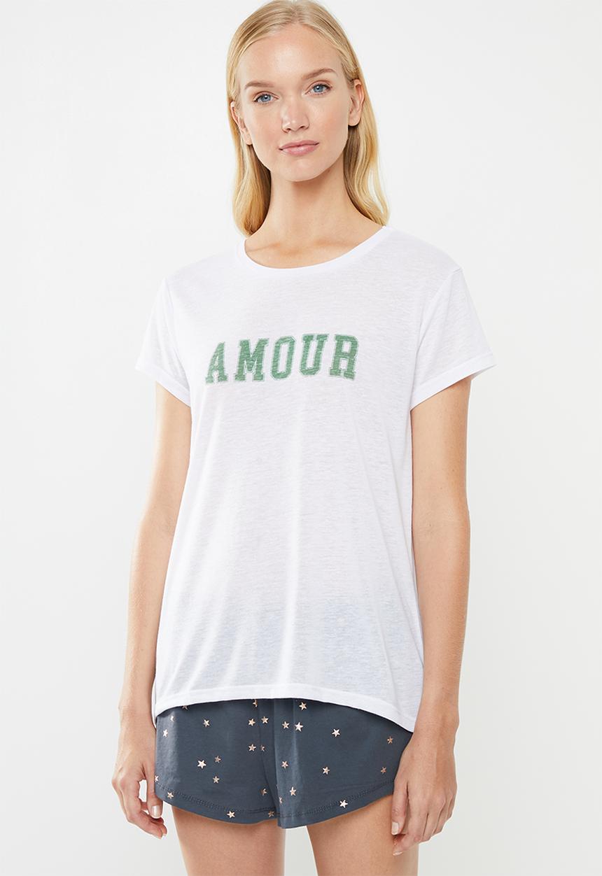 Cotton On - Dreamy sleep T-shirt - white