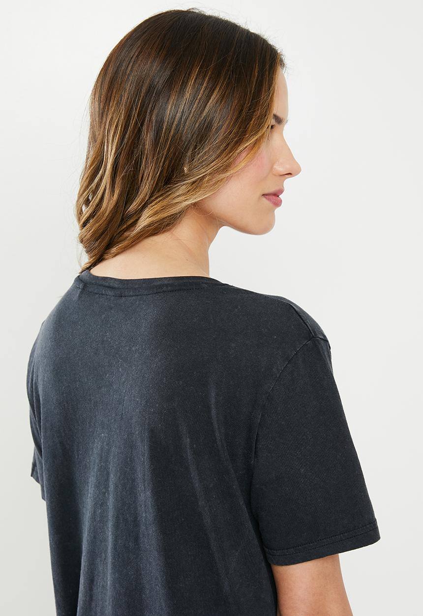 Factorie - Relaxed graphic T-shirt reckless behaviour - black