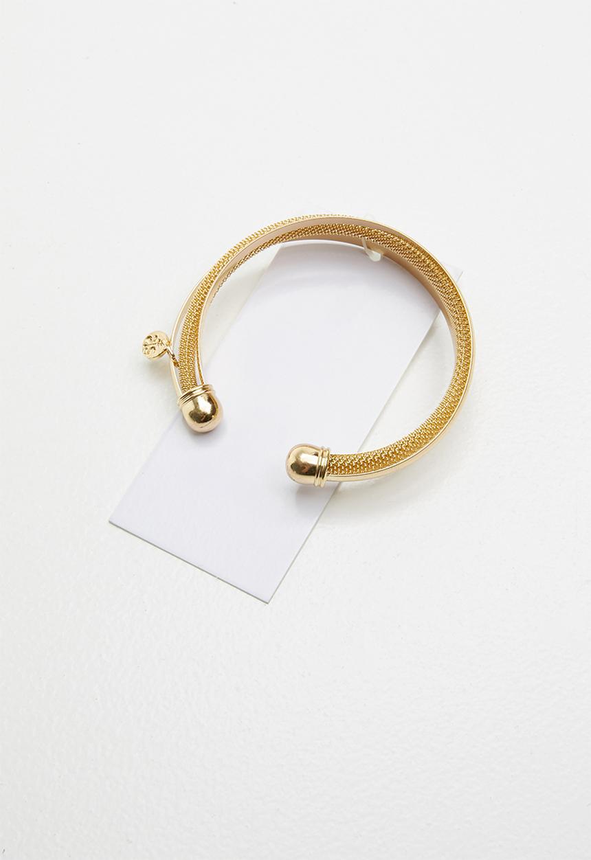 STYLE REPUBLIC - Mesh and double bar bracelet - gold