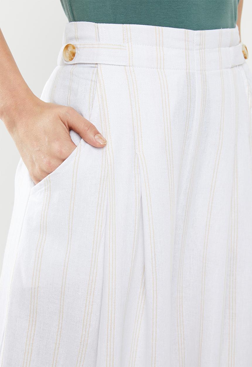 Cotton On - Luna button culotte - cream & yellow 