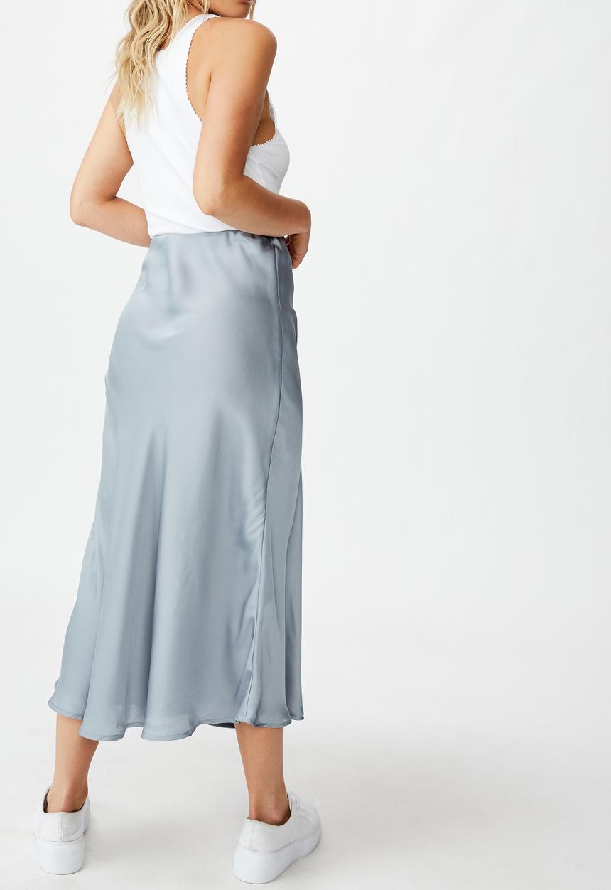 Cotton On - Belle bias midi skirt - blue 
