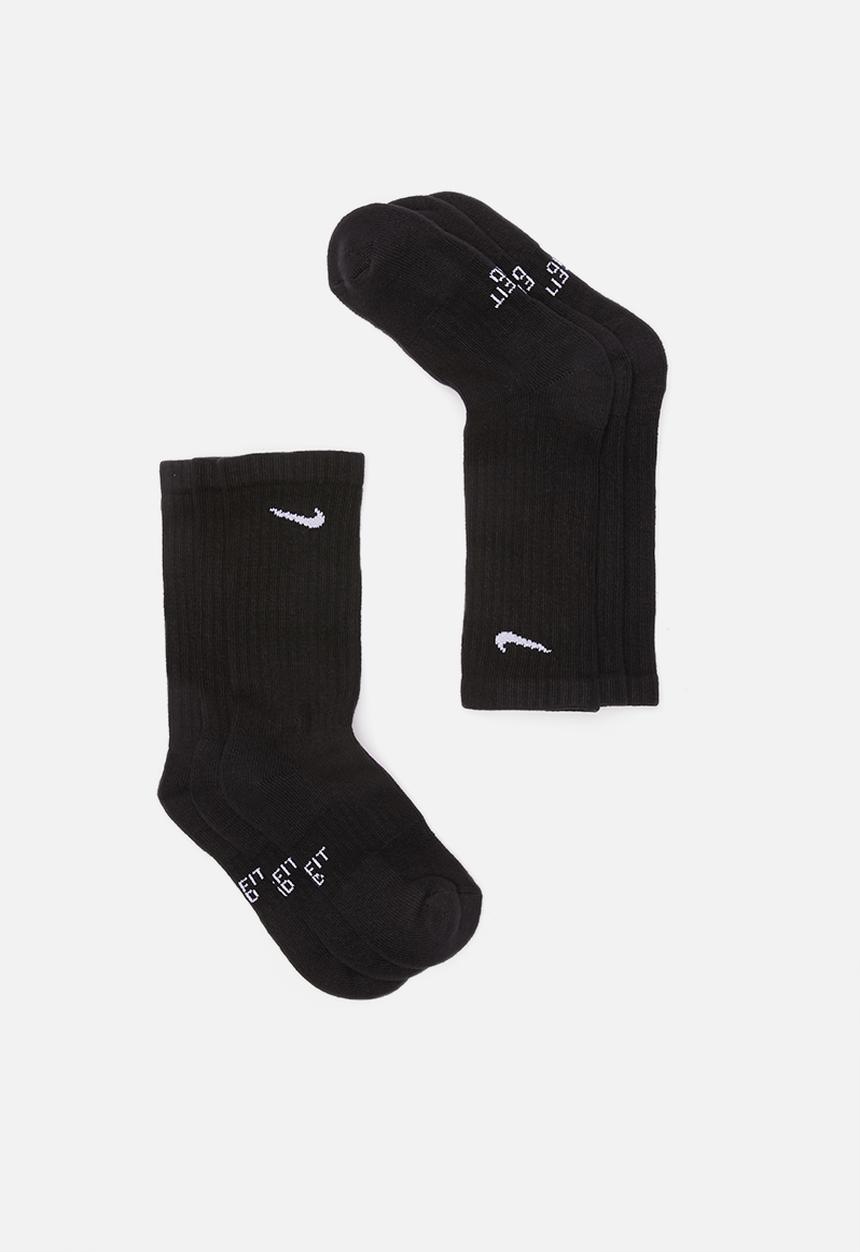Nike - Young athletes Nike cush crew 3 pack - black
