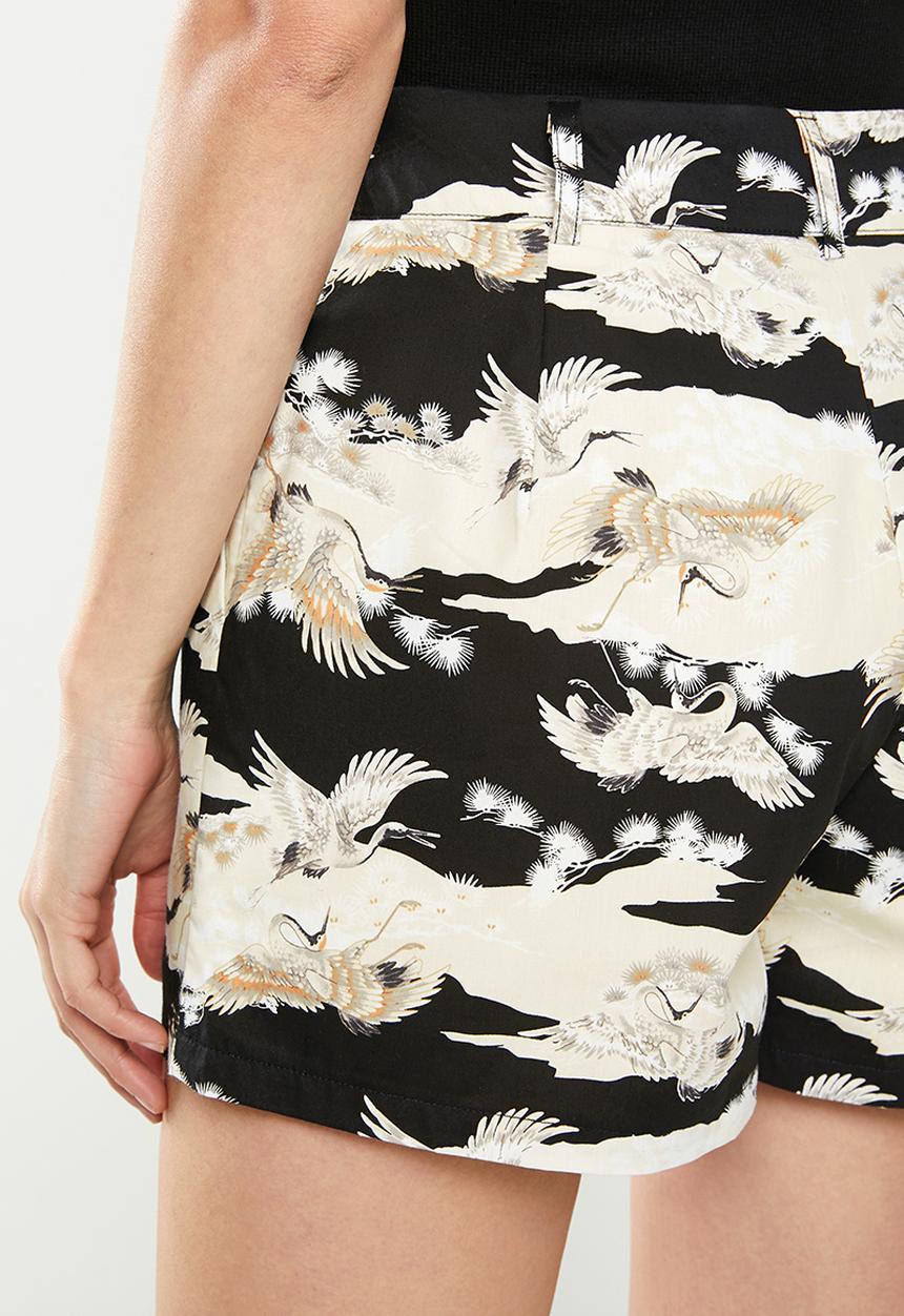 Factorie - Fitted mini shorts - black & neutral