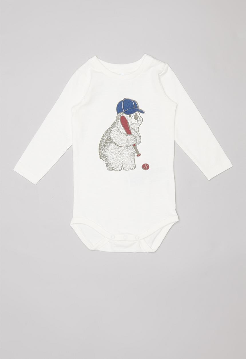 Name It - Momil long sleeve bodysuit - white
