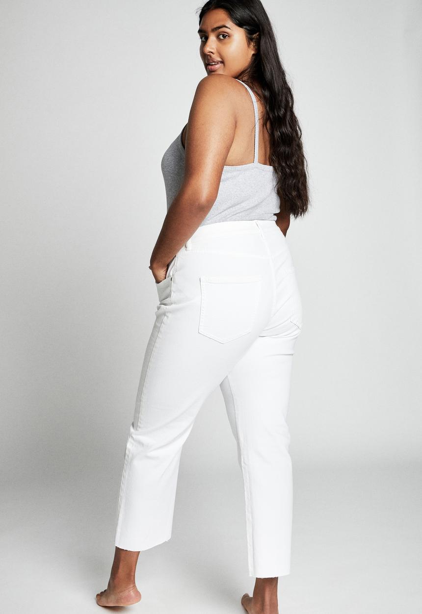 Cotton On - Curve straight stretch high rise jean - white