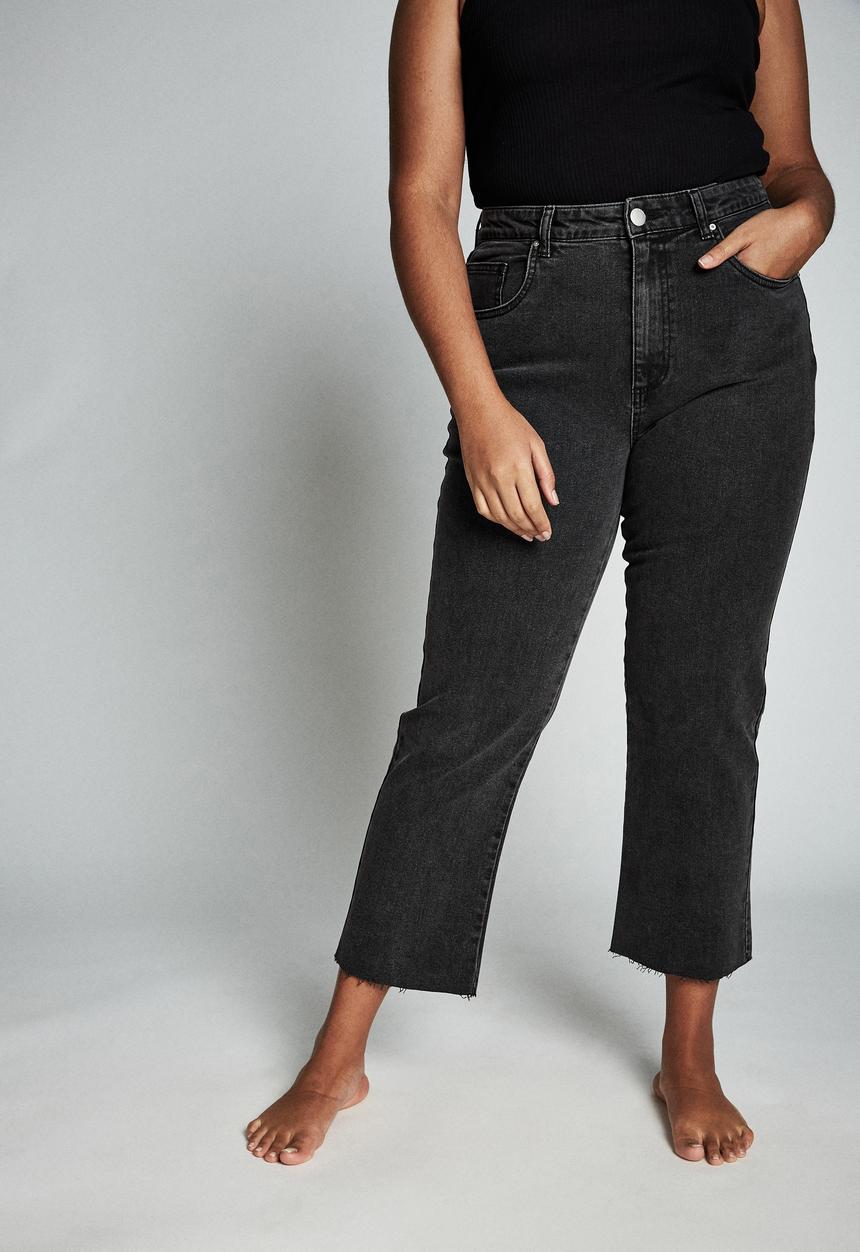 Cotton On - Curve straight stretch high rise jean - black