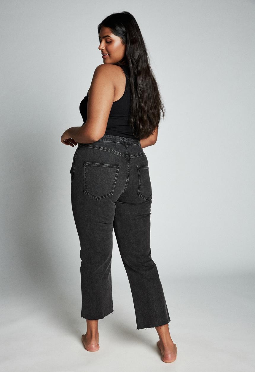 Cotton On - Curve straight stretch high rise jean - black