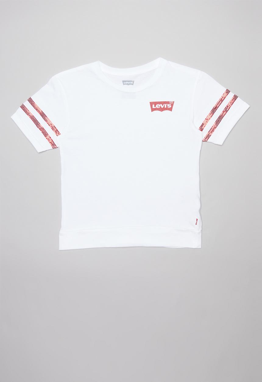 Levi’s® - Levi's short sleeve sequin pieced top - white