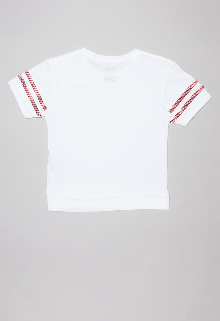 Levi’s® - Levi's short sleeve sequin pieced top - white