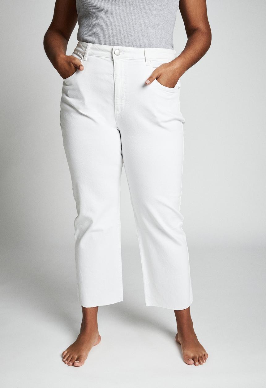 Cotton On - Curve straight stretch high rise jean - white
