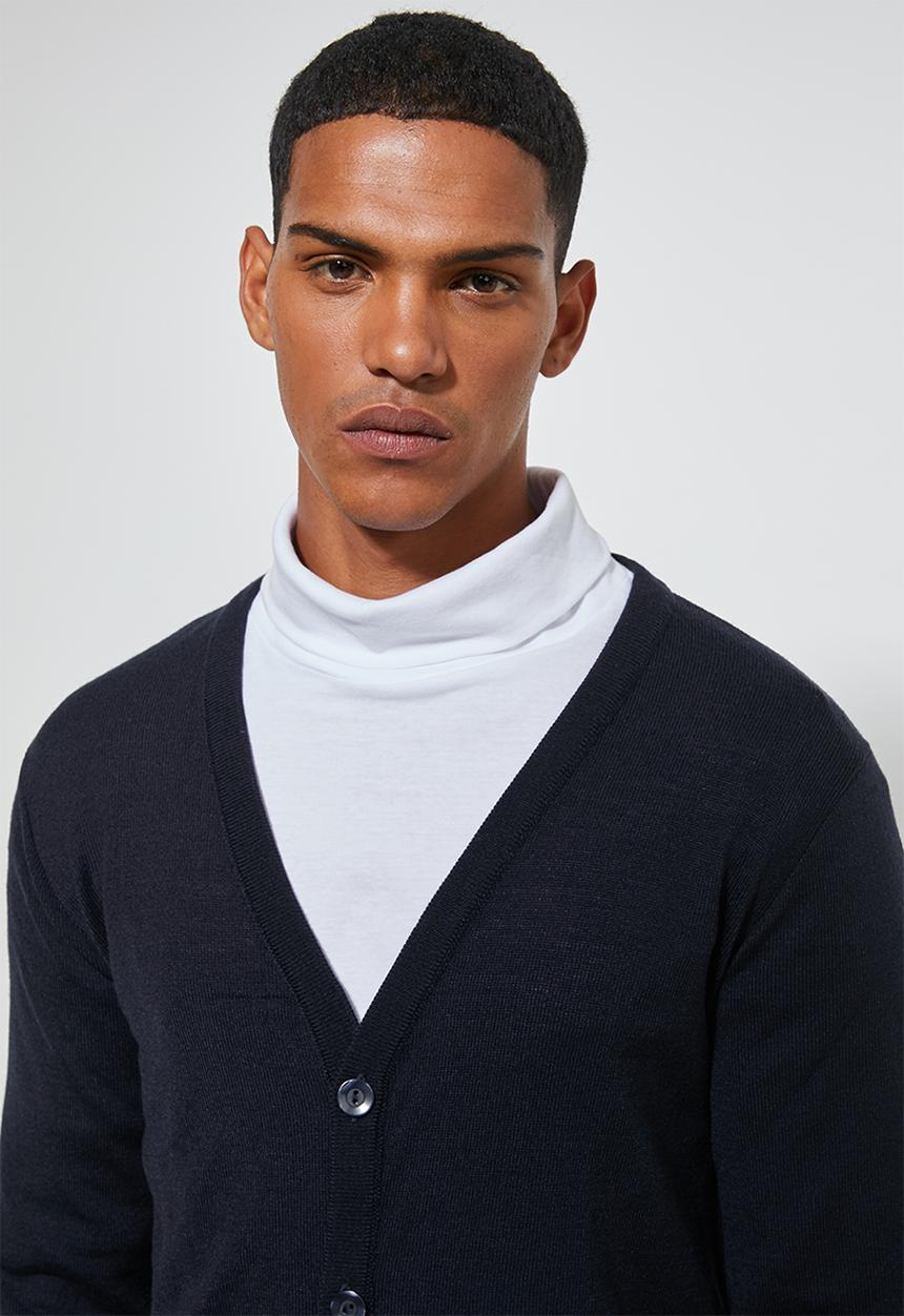 Superbalist - Lightweight button through cardi - navy